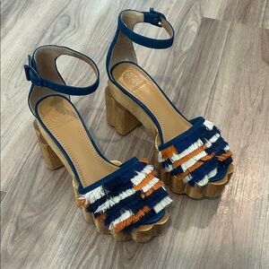 Tory Burch Alma Platform Wooden Block Heels